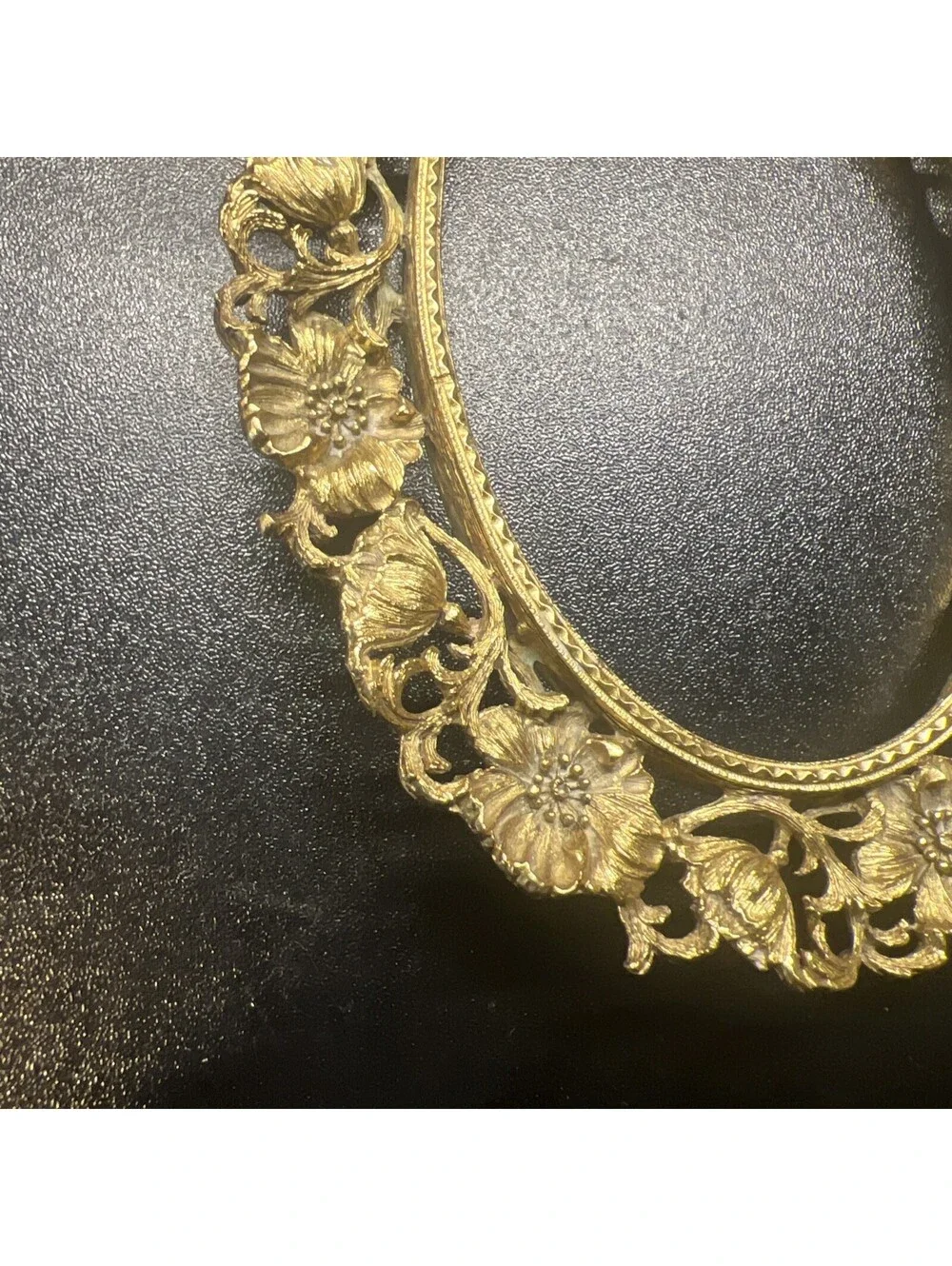 Vintage Matson 24K Gold Plated Oval Picture Frame 6